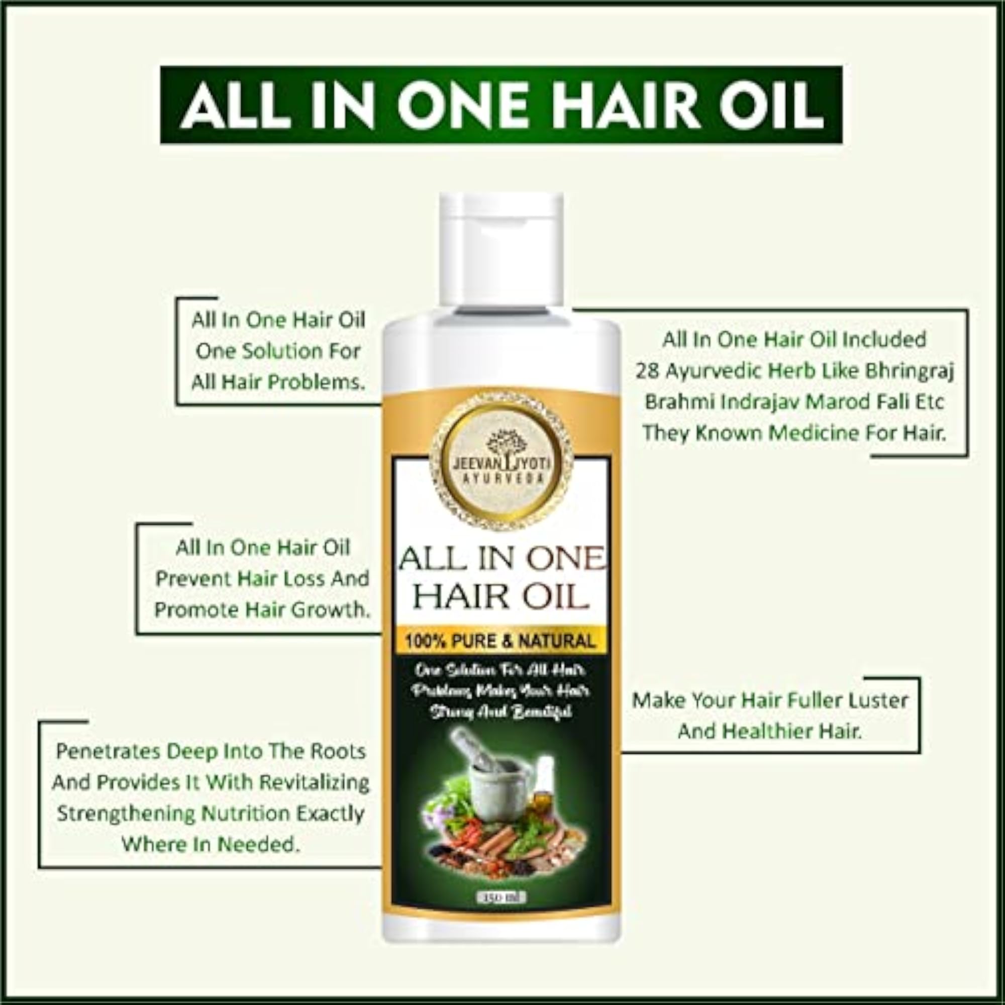 All In One Hair Oil for Unisex Hair Problems